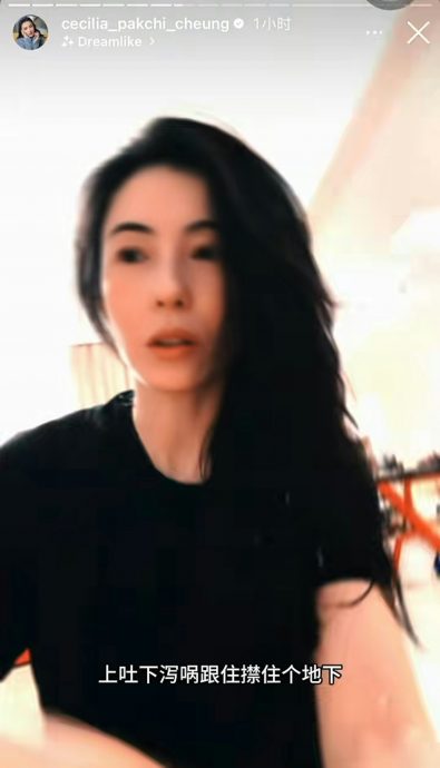 张柏芝疑食物中毒 上吐下泻险晕倒在家