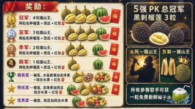 Forget trophies, sing for durians!