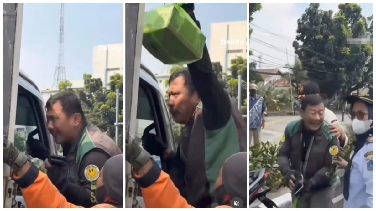 视频|外卖员摩托违停被拖崩溃痛哭! 商家帮赎回谋生工具暖哭全网