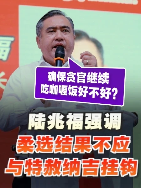 百格｜要柔选民勿忘纳吉丑闻  陆兆福：确保贪官继续吃咖喱饭