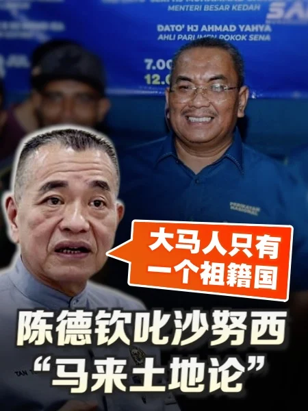 百格｜叱沙努西“马来土地论” 陈德钦：大马人只有一个祖籍国