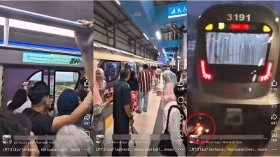 LRT 3发出巨响冒火花 乘客经历惊魂之旅