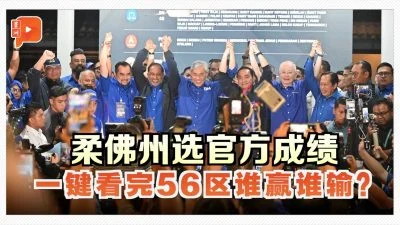 百格｜柔佛州选官方成绩 一键看完56区谁赢谁输？