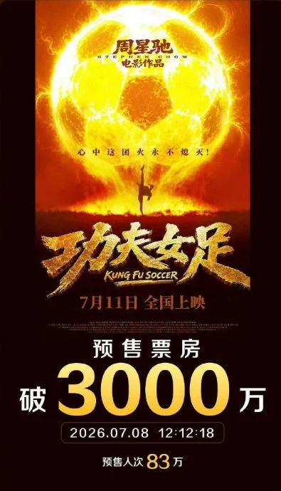 《功夫女足》预售破3000万人民币 张艺兴造型撞脸星爷