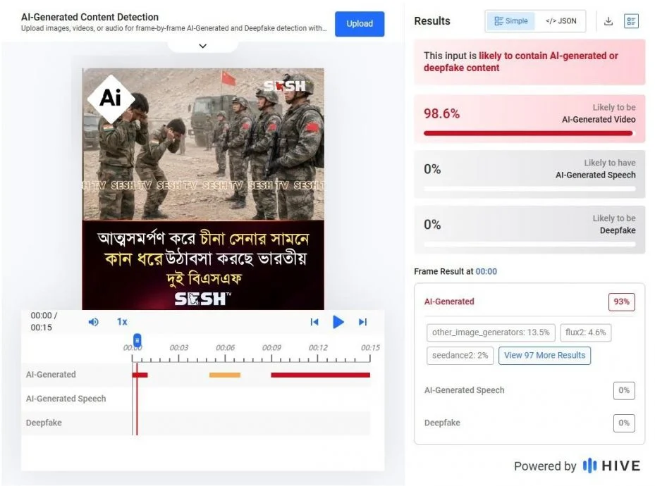 国:求真:士兵向中国军方拉耳朵深蹲 传印度边防兵投降视频为AI