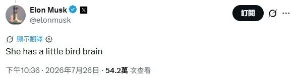 昔平权演说遭马斯克转发 安妮希达薇被呛“笨蛋”