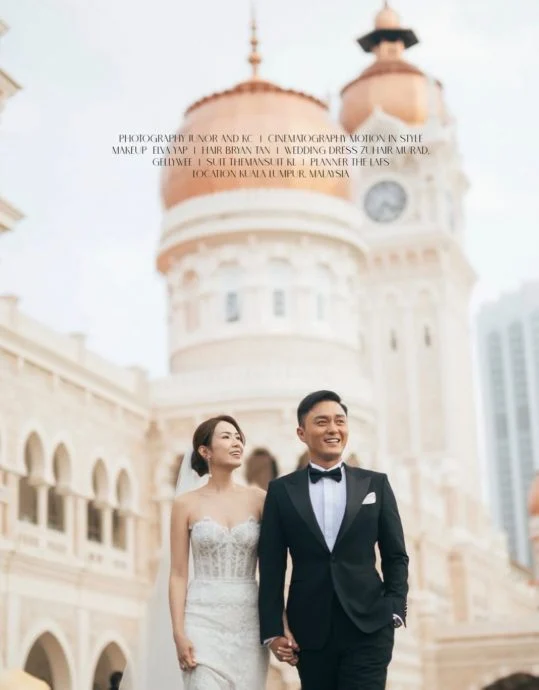 杨明庄思明吉隆坡结婚照曝光 大钟楼见证浪漫幸福时刻
