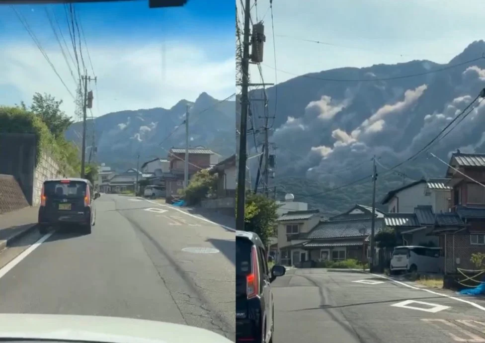熊本强震 对岸岛原市眉山“大面积崩塌”