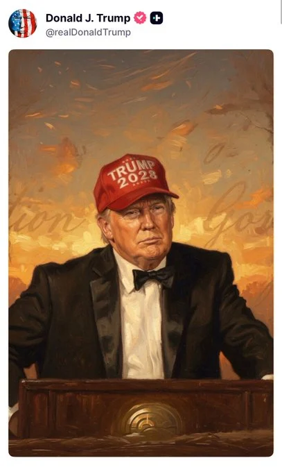 特朗普戏称或再选总统拯救媒体收视 白宫转发他的2028画像惹猜测