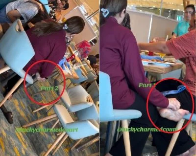 视频/邮轮女乘客餐叉刮脚底 手抠老茧抓披萨放嘴里