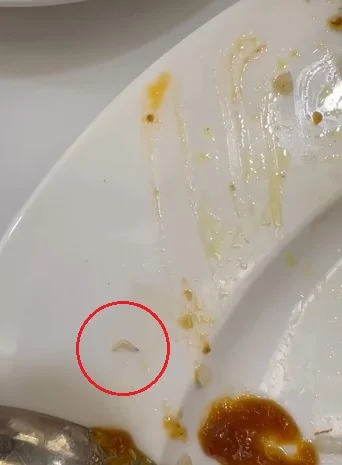 连锁餐厅椰浆饭惊现蠕动蛆虫 女子控诉丈夫食用后发烧