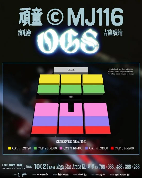 (明8am)顽童MJ116《OGS》空降吉隆坡 10月2日首度大马开唱