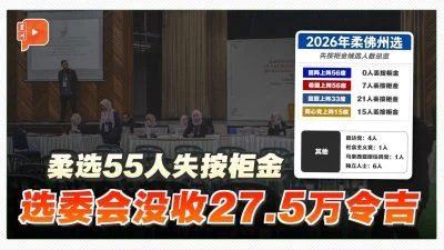 百格｜柔州选按柜金盘点 国盟21人失守 同心党全军覆没