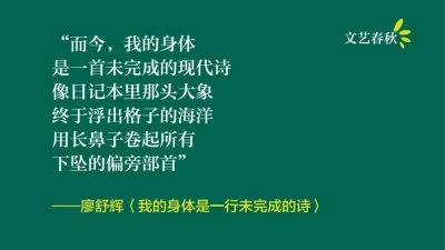 廖舒辉/我的身体是一行未完成的诗