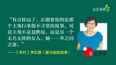【所见微尘】李忆莙/妻与妾的故事