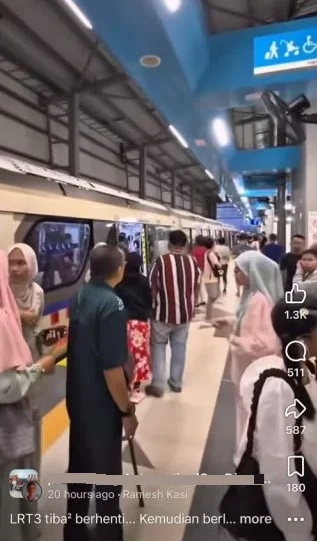 LRT 3发出巨响冒火花网民称经历一次惊魂之旅