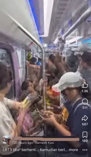 LRT 3发出巨响冒火花网民称经历一次惊魂之旅
