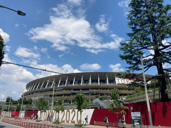 东京奥运碰上疫情，首次延迟一年举办，且观众不得入场。（陈韦菘摄）