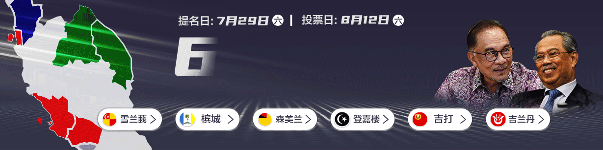 马来西亚6州选举：即时报道